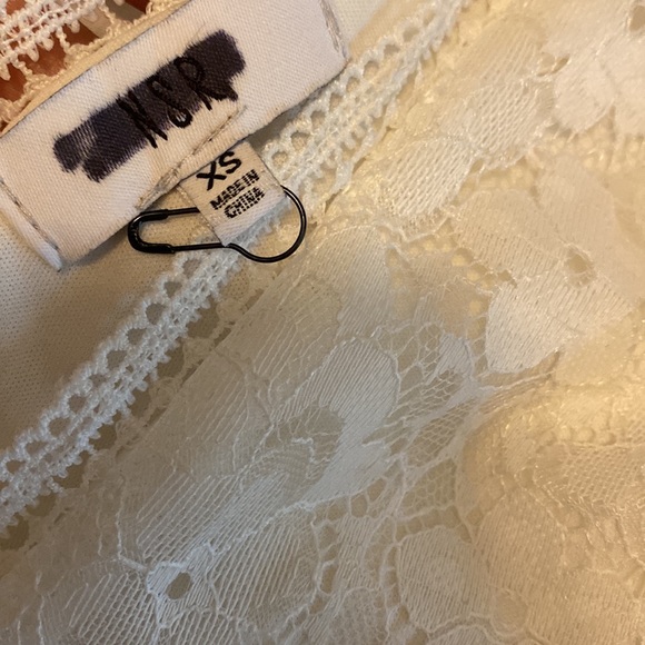 NWT NSR Amelie Eyelet Mini White Lace Dress Size: XS - Picture 4 of 10